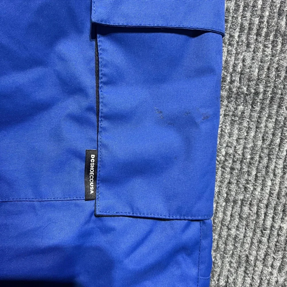 DC Shoes Snow Pants Kids 8/S Blue 10K Waterproof Cargo Insulated Winter Ski